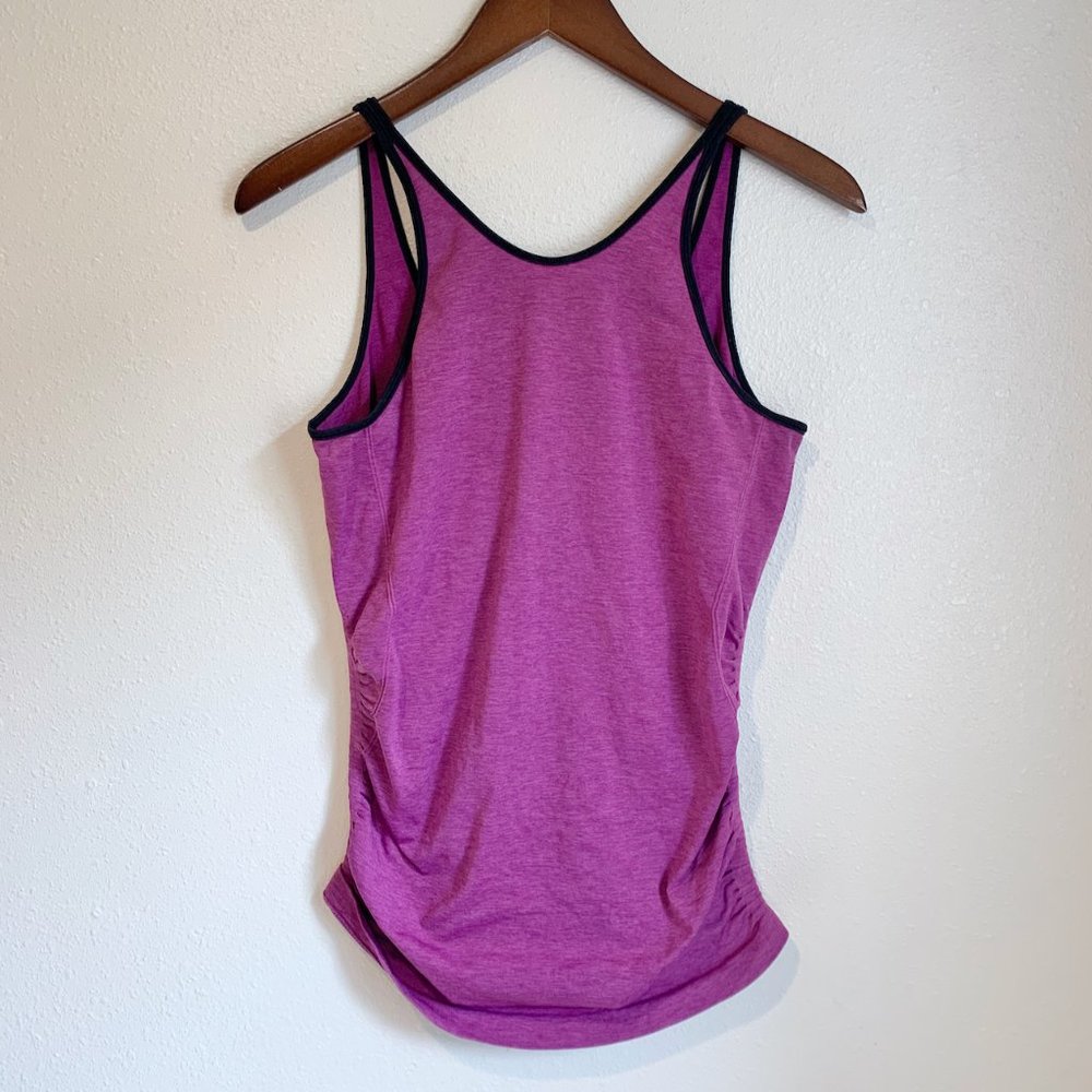 LULULEMON 🍋 Athletica Purple High Neck Tank Top Shirt M 8 10 L Large